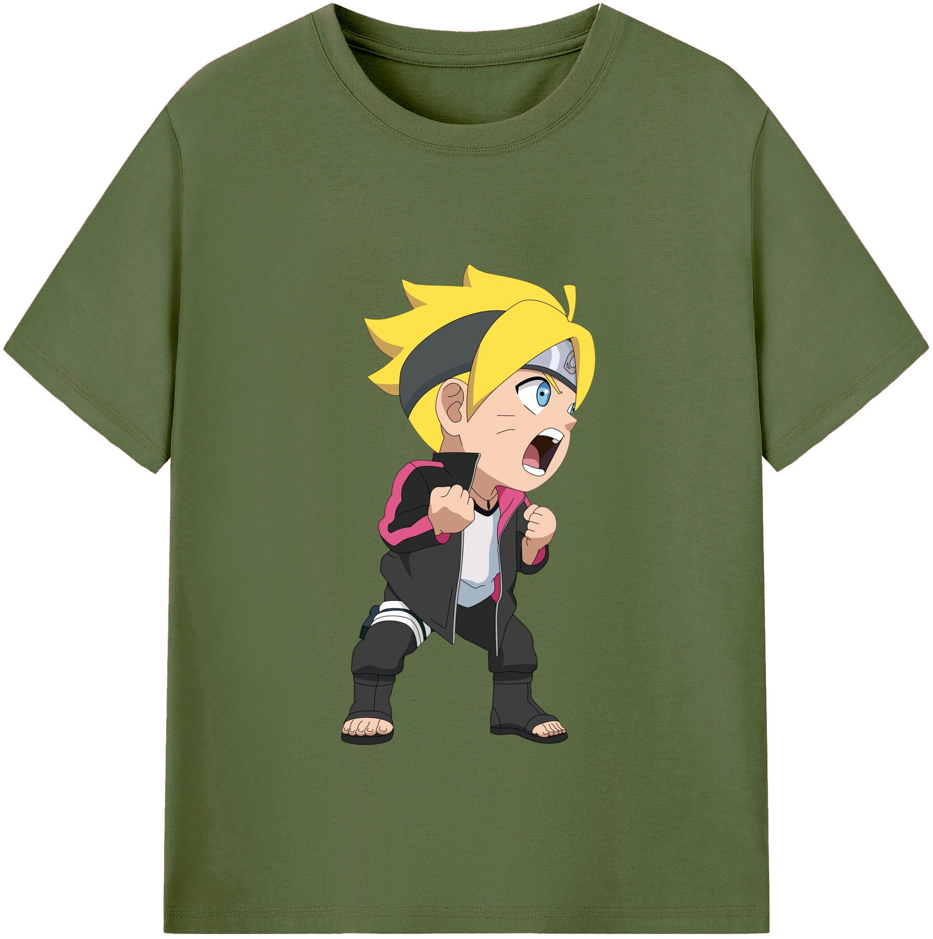（画像用） NARUTO -ナルト- うずまき ボルト Uzumaki Boruto 綿100％半袖Tシャツ（フロントプリント）